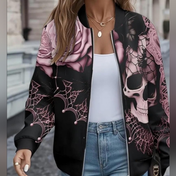 Jackets & Blazers - NWOT Autumn Limited Edition  SKULL Retro Jacket